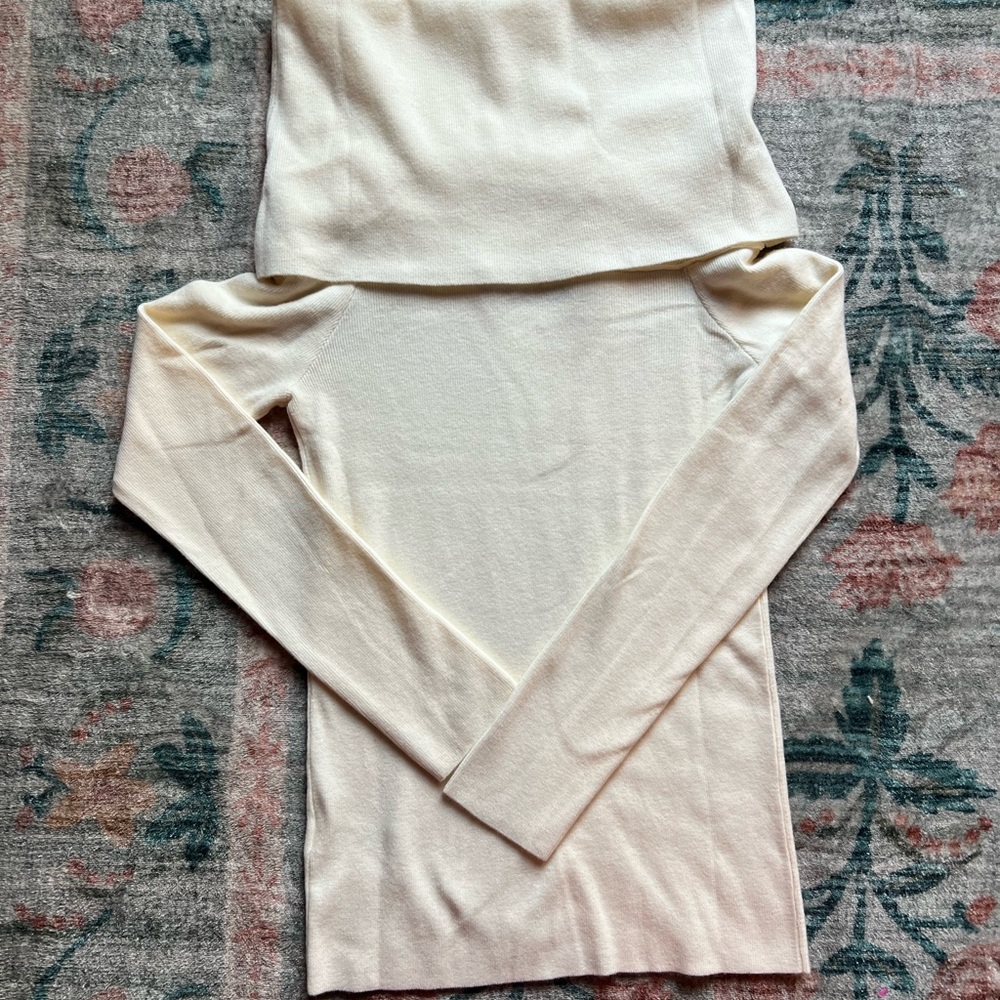 Zara Ruched Strapless Sweater